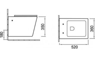 Унитаз подвесной SantiLine SL-5004MB безободковый чёрный матовый